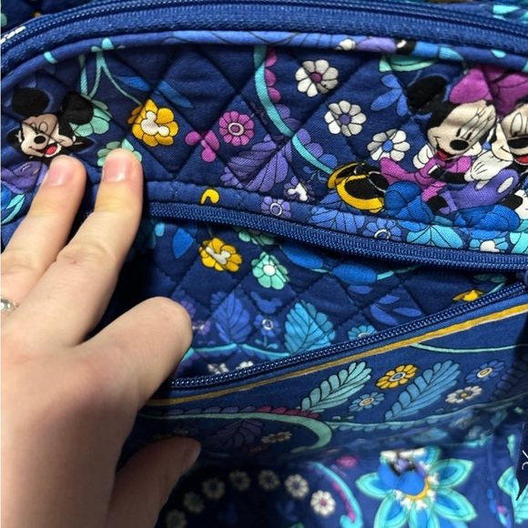 Vera Bradley Blue Dreaming of Mickey Campus Cotton Backpack Travel or school - Picture 2 of 12